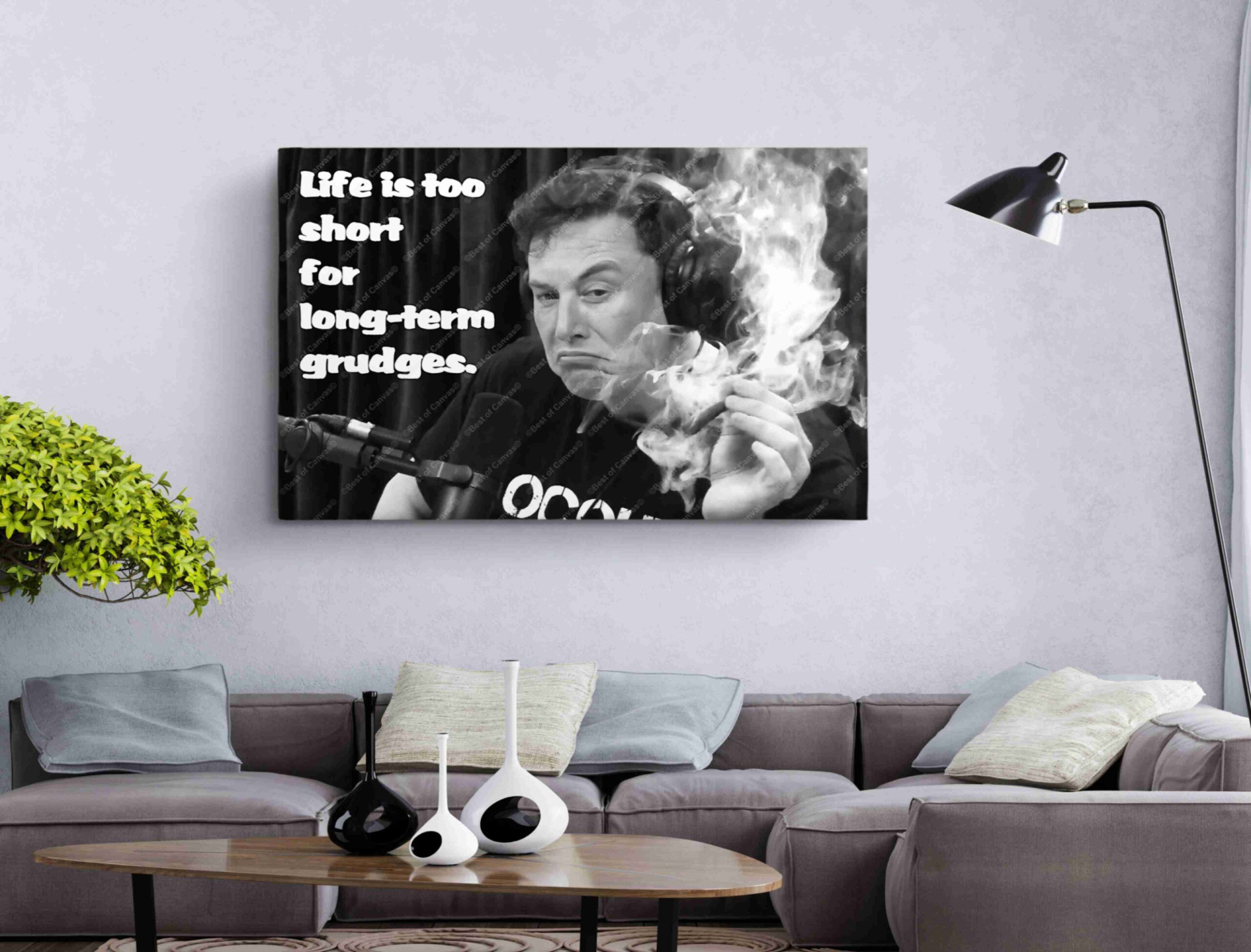 Life is So Short Quote Canvas Business Print Wall Art