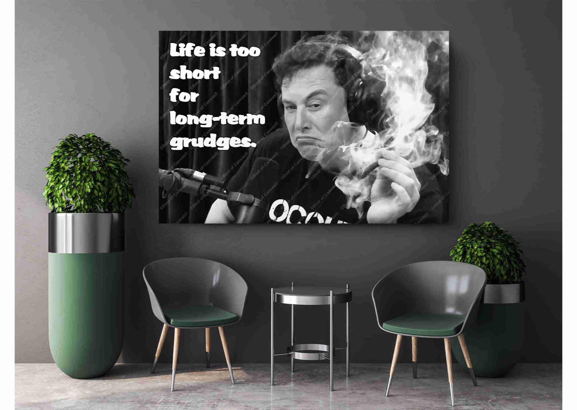 Life is So Short Quote Canvas Business Print Wall Art