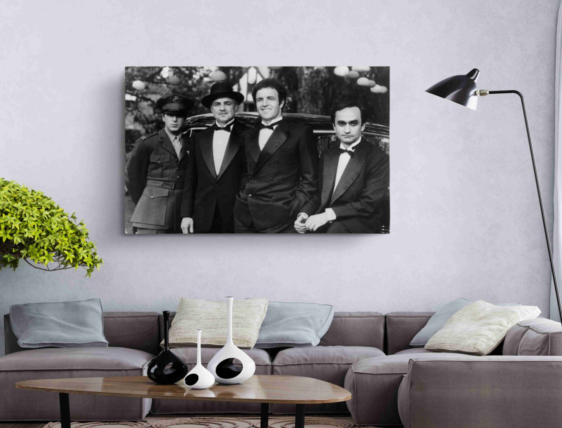 Italian Mafia Whole Family Canvas Print Wall Art