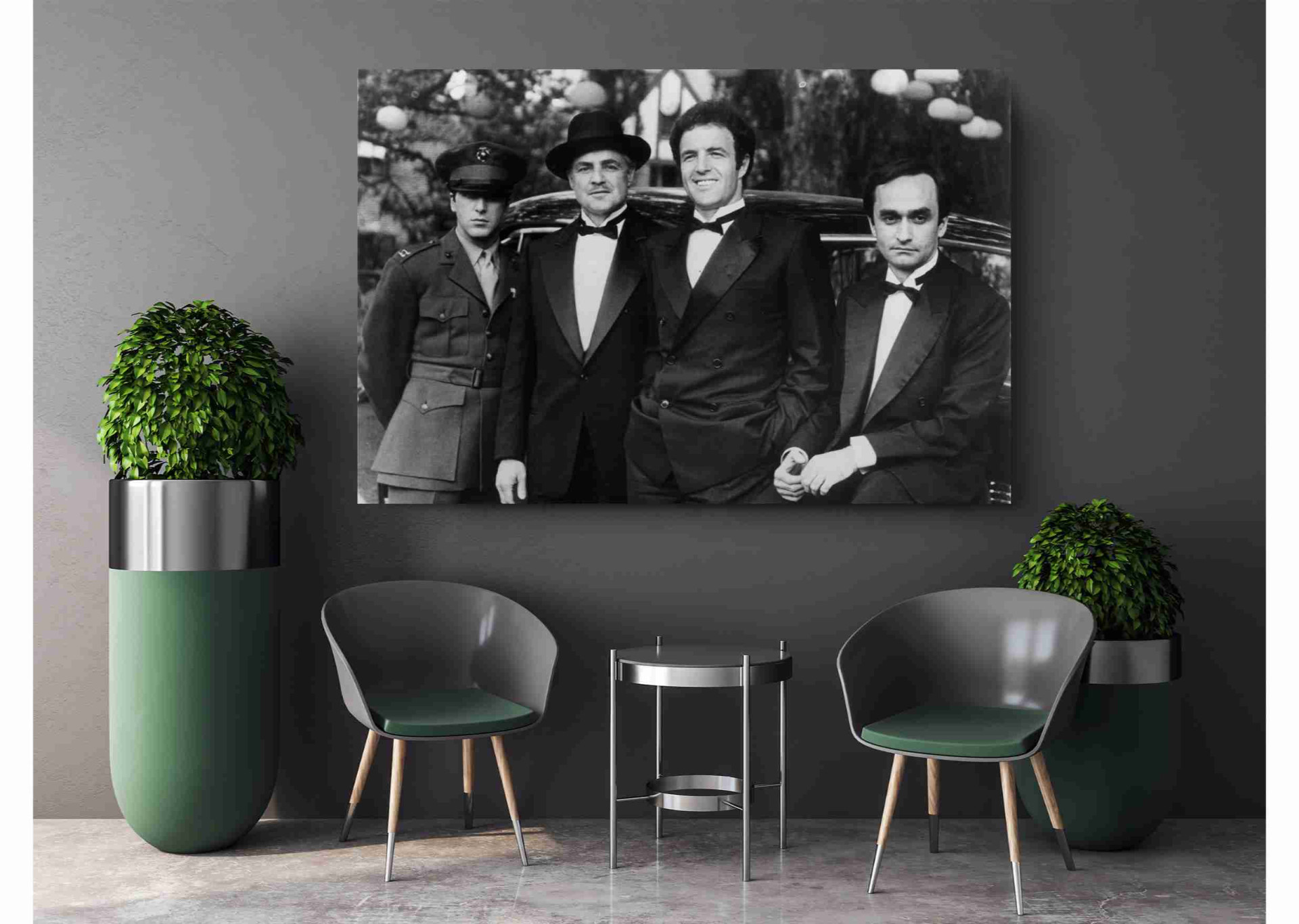 Italian Mafia Whole Family Canvas Print Wall Art