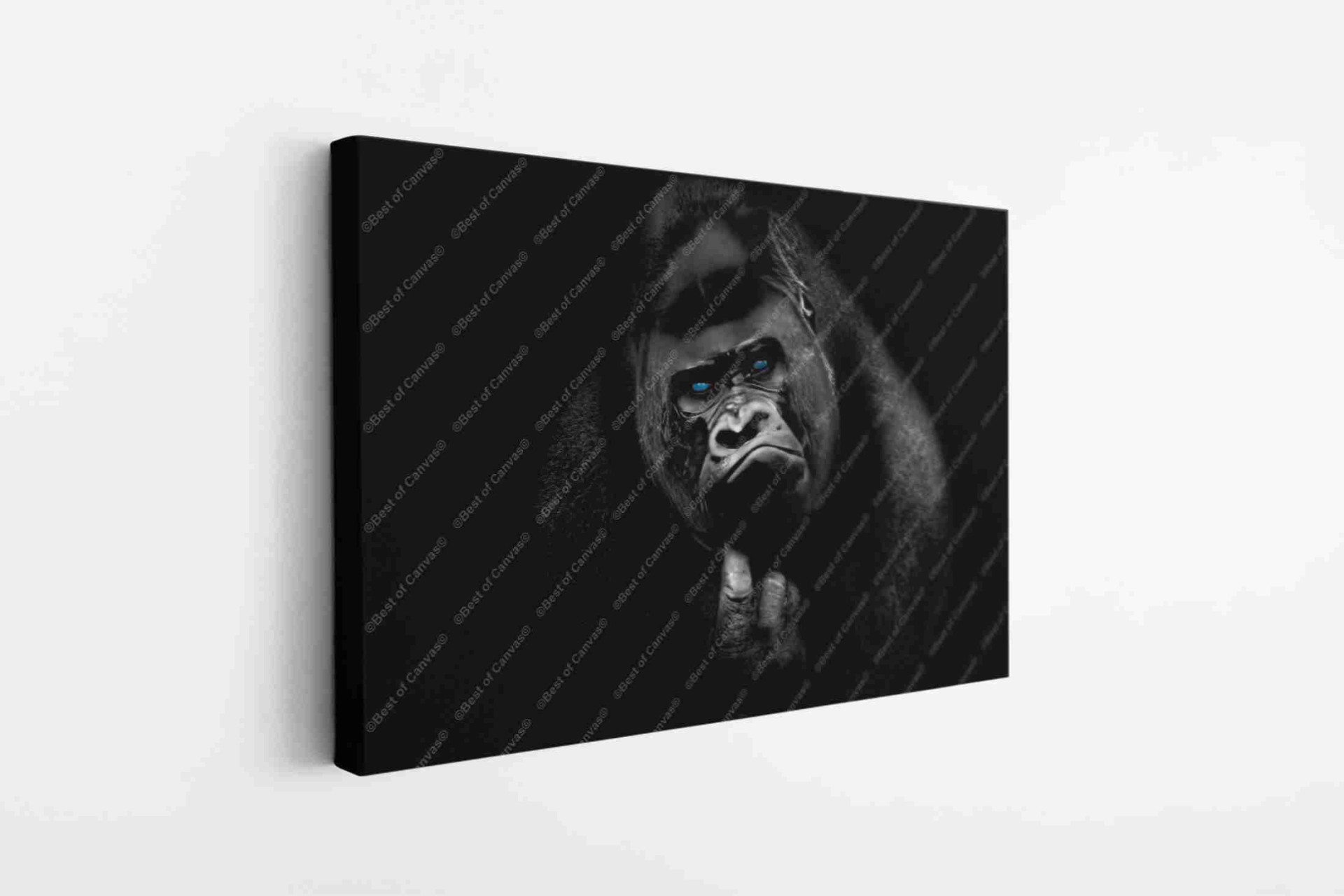 Headshot King Gorilla Animal Art Canvas Print Wall Art