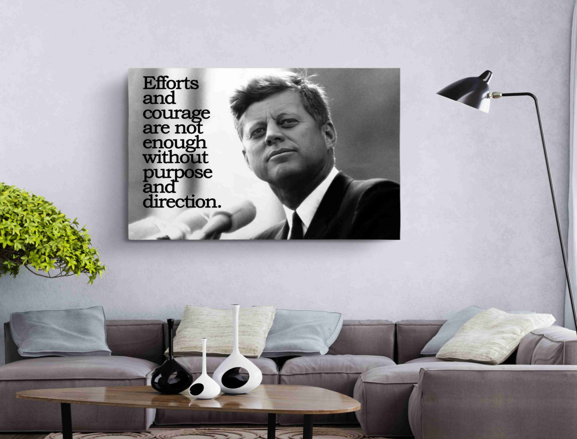 Kennedy President Quote Canvas Print Wall Art