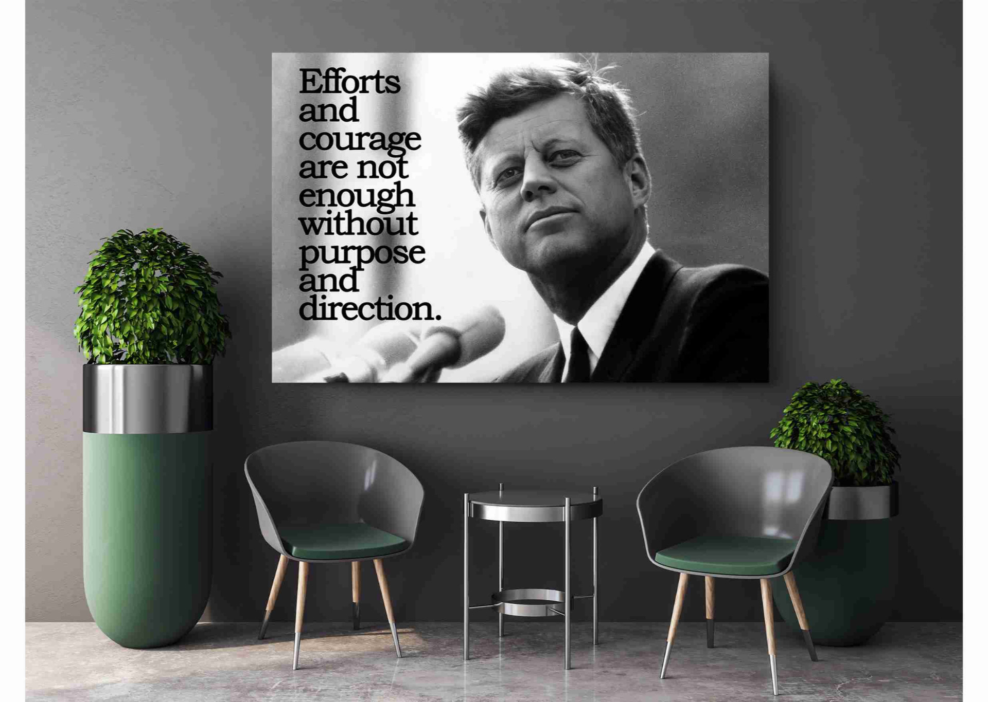 Kennedy President Quote Canvas Print Wall Art