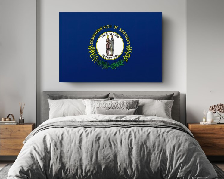 Kentucky State Flag USA Flags Edition Canvas Wall Art Home Decoration