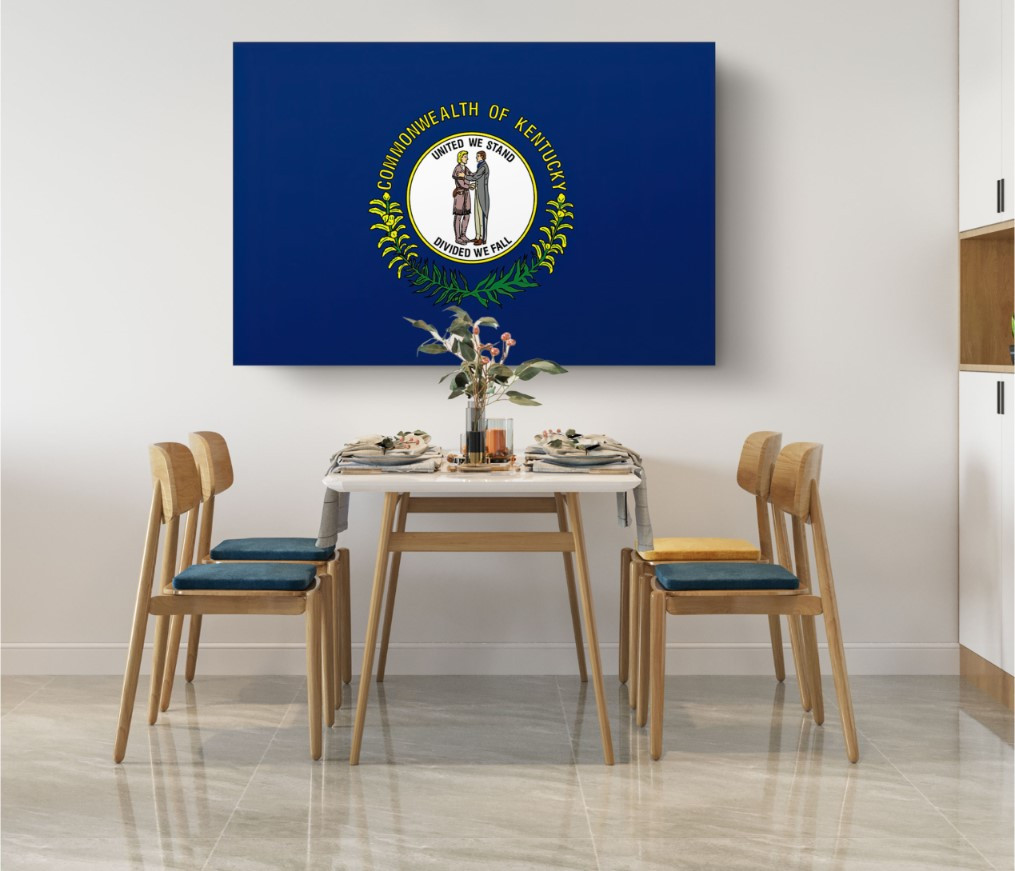 Kentucky State Flag USA Flags Edition Canvas Wall Art Home Decoration