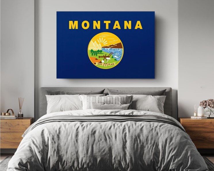 Nebraska State Flag USA Flags Edition Canvas Wall Art Home Decoration