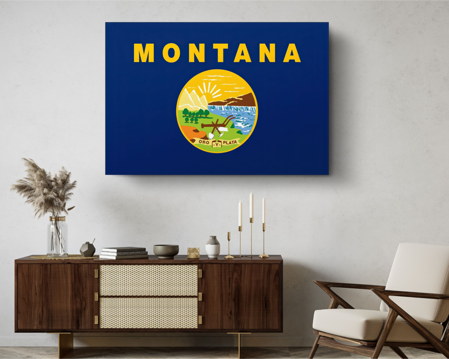 Nebraska State Flag USA Flags Edition Canvas Wall Art Home Decoration