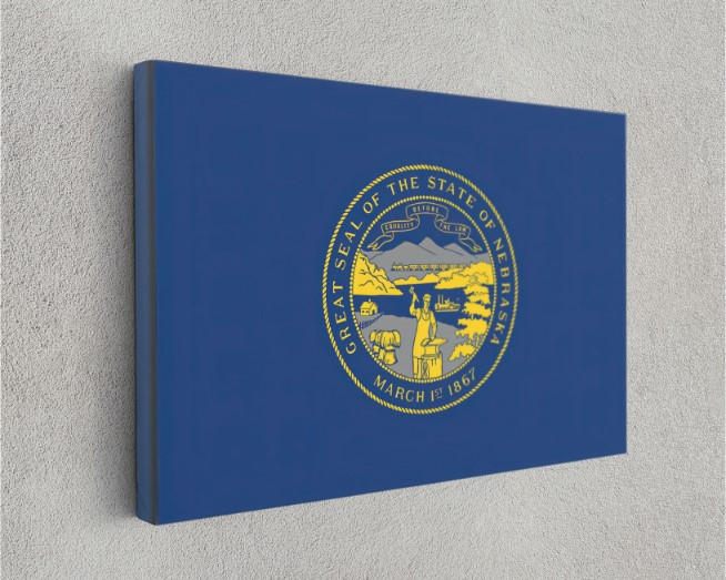 Nebraska State Flag USA Flags Edition Canvas Wall Art Home Decoration