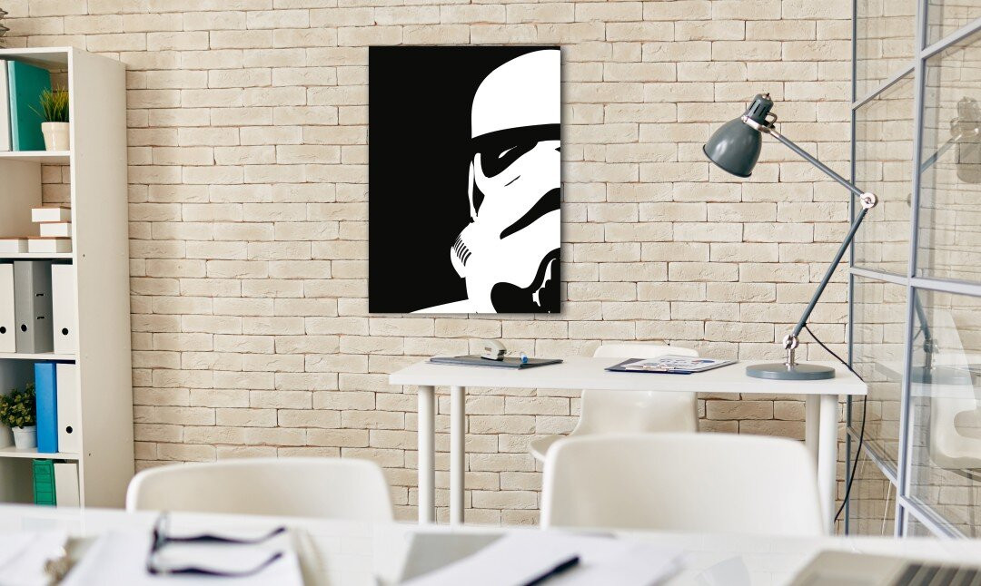Galaxy Wars Trooper Just Black Canvas Prints Wall Art