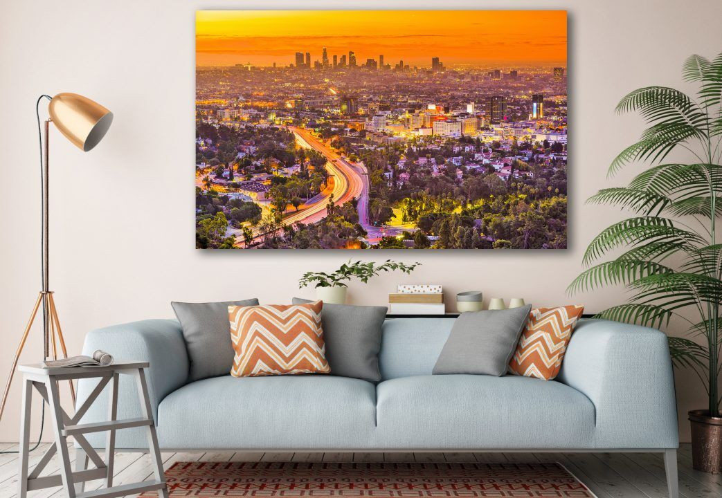Los Angeles California Downtown Canvas Print Wall Art