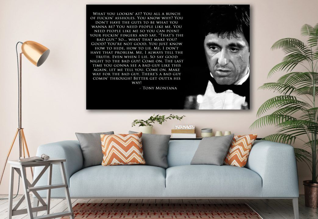 Mafia Movie Legends Tony's Quote Canvas Prints