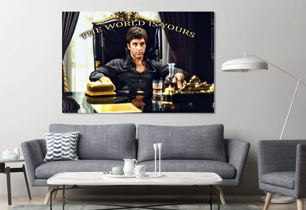 World is Yours Movie Mafia Hollywood Canvas Print
