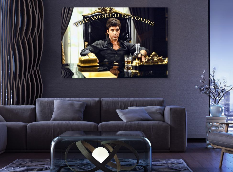 World is Yours Movie Mafia Hollywood Canvas Print