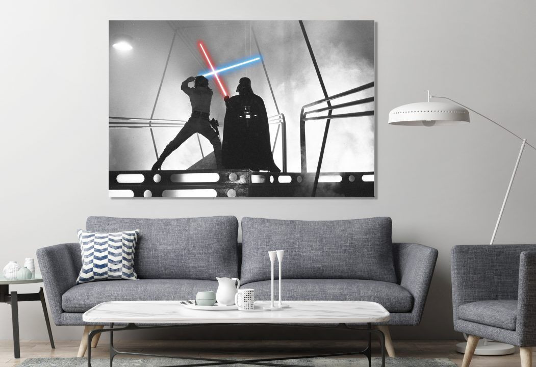 Galaxy Wars Lightsaber Movie Space Canvas Print Wall Art