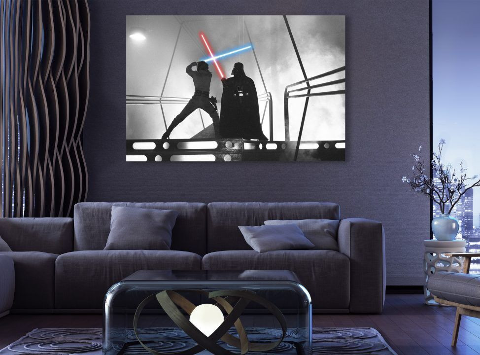 Galaxy Wars Lightsaber Movie Space Canvas Print Wall Art