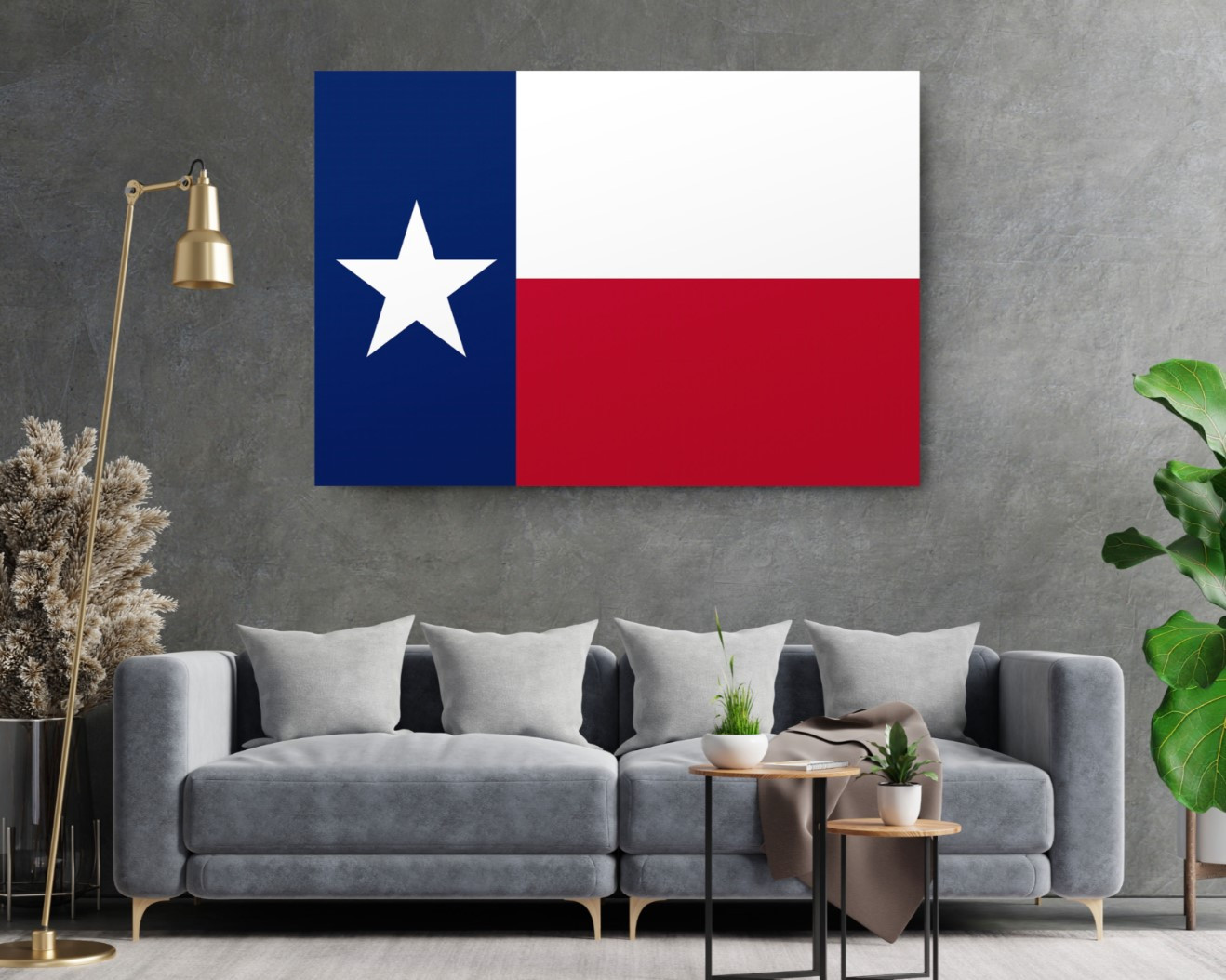 Texas State Flag USA Flags Edition Canvas Wall Art Home Decoration