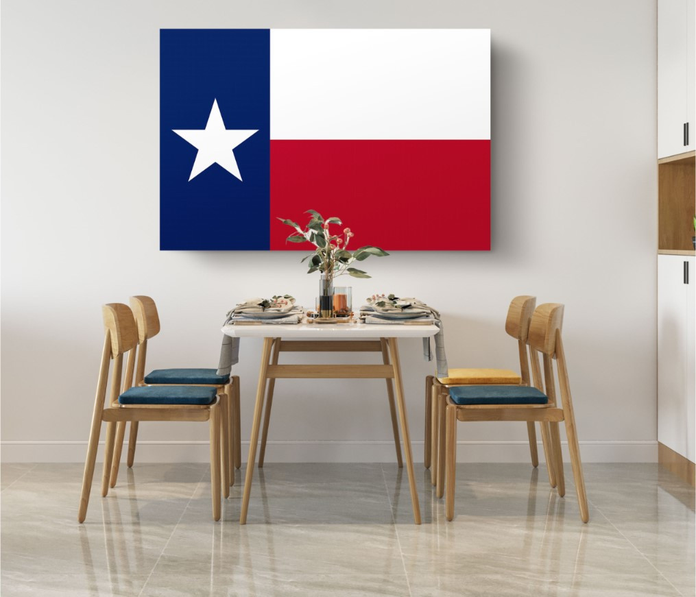 Texas State Flag USA Flags Edition Canvas Wall Art Home Decoration