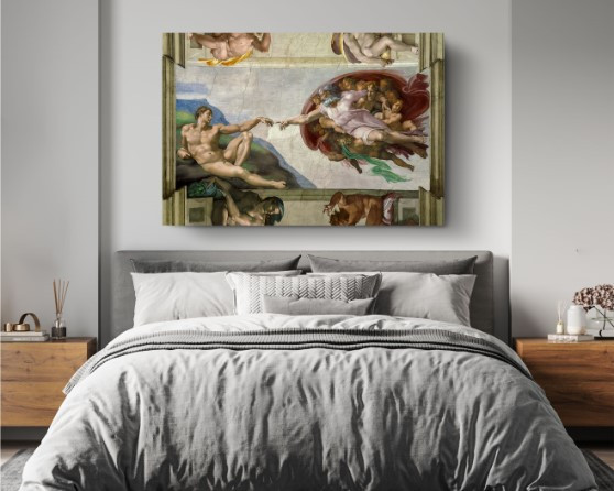 The Creation of Adam Michelangelo 1512 Canvas Prints Wall Art