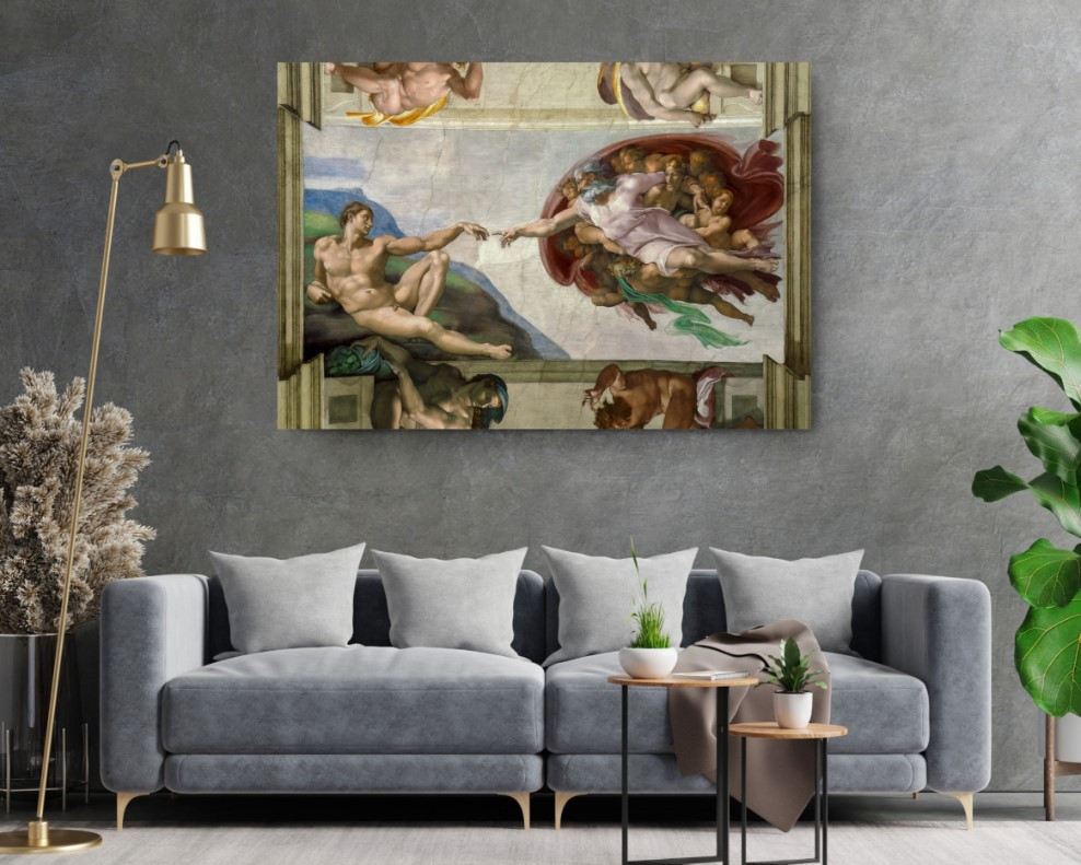 The Creation of Adam Michelangelo 1512 Canvas Prints Wall Art