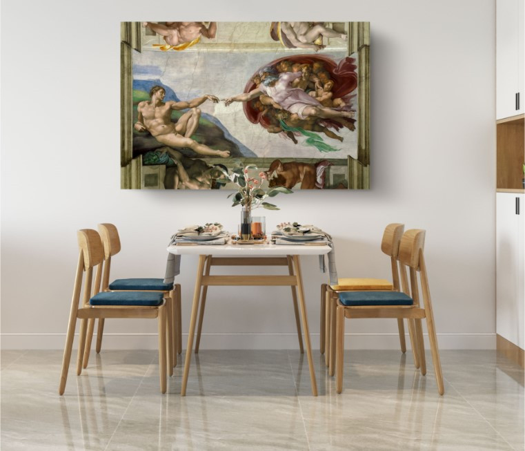 The Creation of Adam Michelangelo 1512 Canvas Prints Wall Art