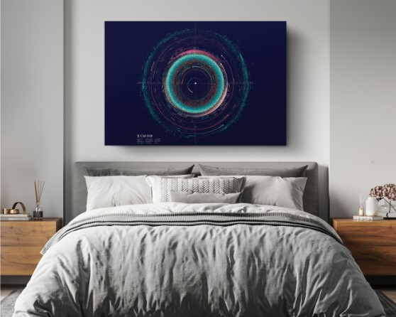 Solar System Star System Galaxy Space Canvas Print Wall