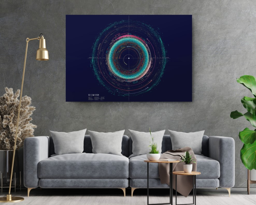 Solar System Star System Galaxy Space Canvas Print Wall
