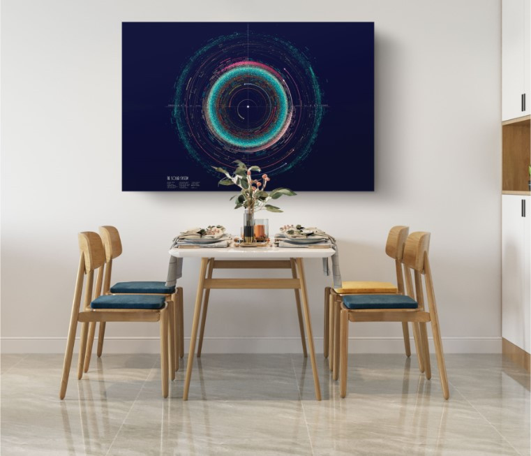 Solar System Star System Galaxy Space Canvas Print Wall