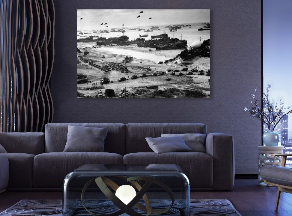 World War 2 Normandy Invasion Canvas Print Wall Art