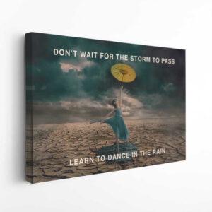 Dancing in The Rain Canvas Print Motivation Photography Wall Art