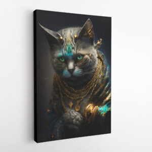 Wizard Cat Warlock Animal Kingdom Motivation Canvas Print Wall Art