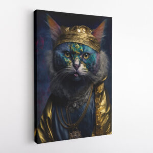 Fortuneteller Cat Forecaster Animal Kingdom Motivation Canvas Print Wall Art