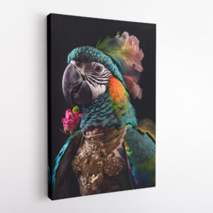 Elite Parrot Animal Kingdom Motivation Canvas Print Wall Art