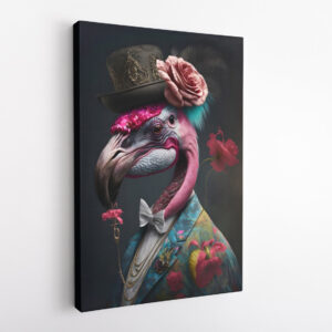 Elegant Flamingo Animal Kingdom Motivation Canvas Print Wall Art
