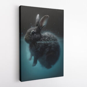 Baby Bunny Animal Kingdom Motivation Canvas Print Wall Art