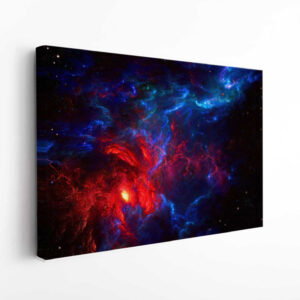 Galaxy Red Nebula Space Star Canvas Print Wall Art
