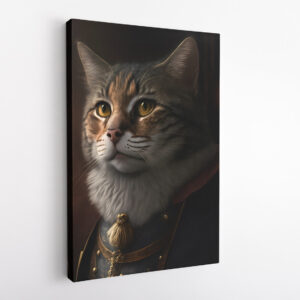Imperial Cat Animal Kingdom Motivation Canvas Print Wall Art