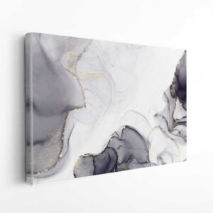 Marble Canvas Modern Art White Black Stone Canvas Print Wall Art