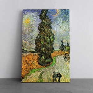 Country Road in Provence by Night 1890 Canvas Print Wall Art