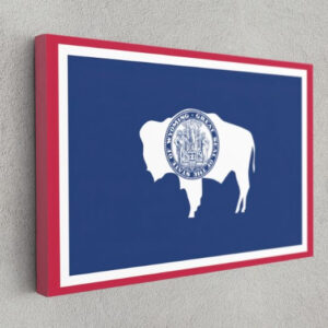 Wyoming State Flag USA Flags Edition Canvas Wall Art Home Decoration