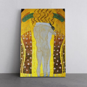 Hymn To Joy Detail Canvas Print Wall Art Gustav Klimt