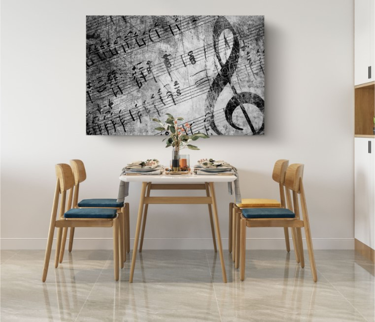 Music Notes Old Sheet Canvas Music Wall City Canvas Print Wall Art