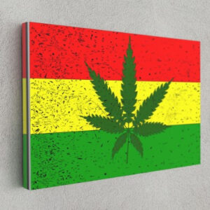 Rastafarian Flag Edition Canvas Wall Art Home Decoration