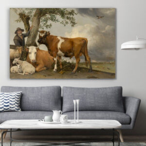 The Young Bull Paulus Potter 1647 Canvas Print Wall Art