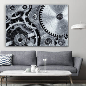 Wheels and Machines Technology Vintage Canvas Print Wall Art