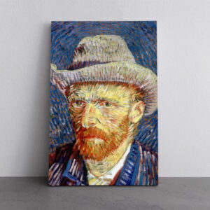Self Portrait with Felt Hat Canvas Print Wall Art