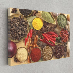 Spices Seasonings Peppers Kitchen Art Canvas Print Wall Art Home Decoration