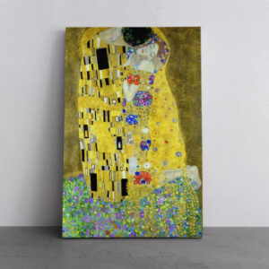 The Kiss 1908 Gustav Klimt Reproduction Canvas Print Wall Art