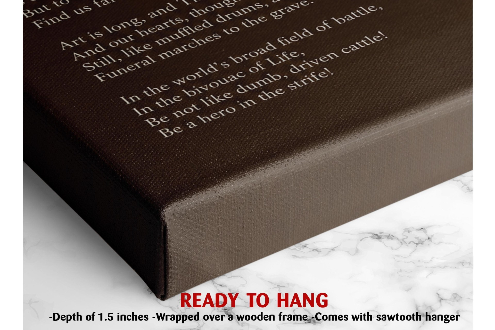 A Psalm of Life Poem Canvas Wall Art