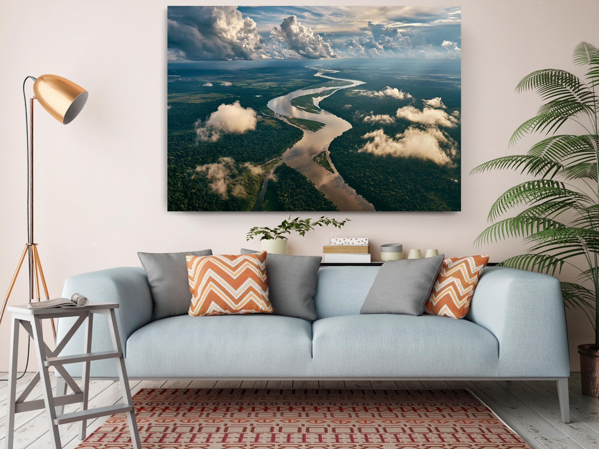 Amazon Rainforest River Canvas Wall Art