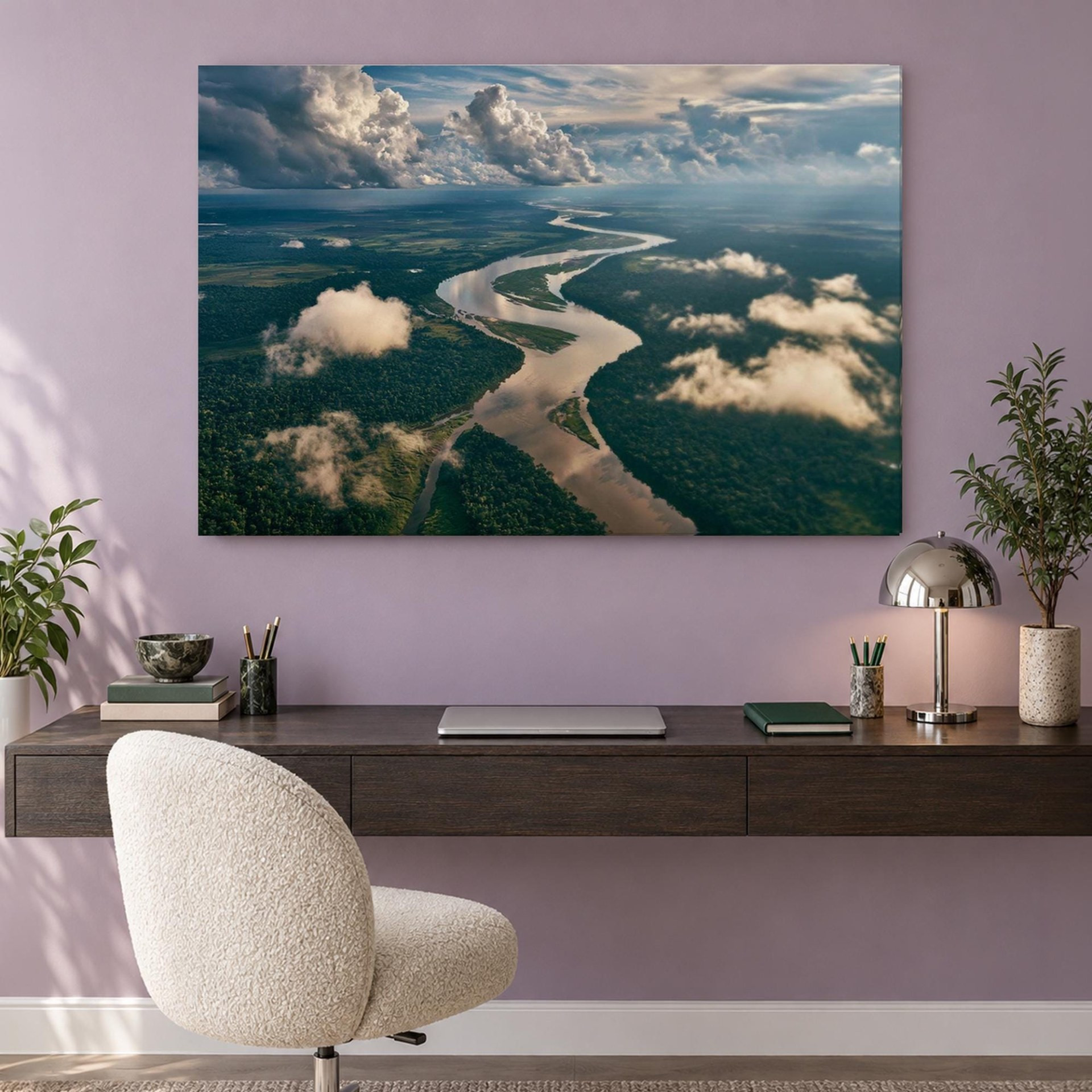 Amazon Rainforest River Canvas Wall Art
